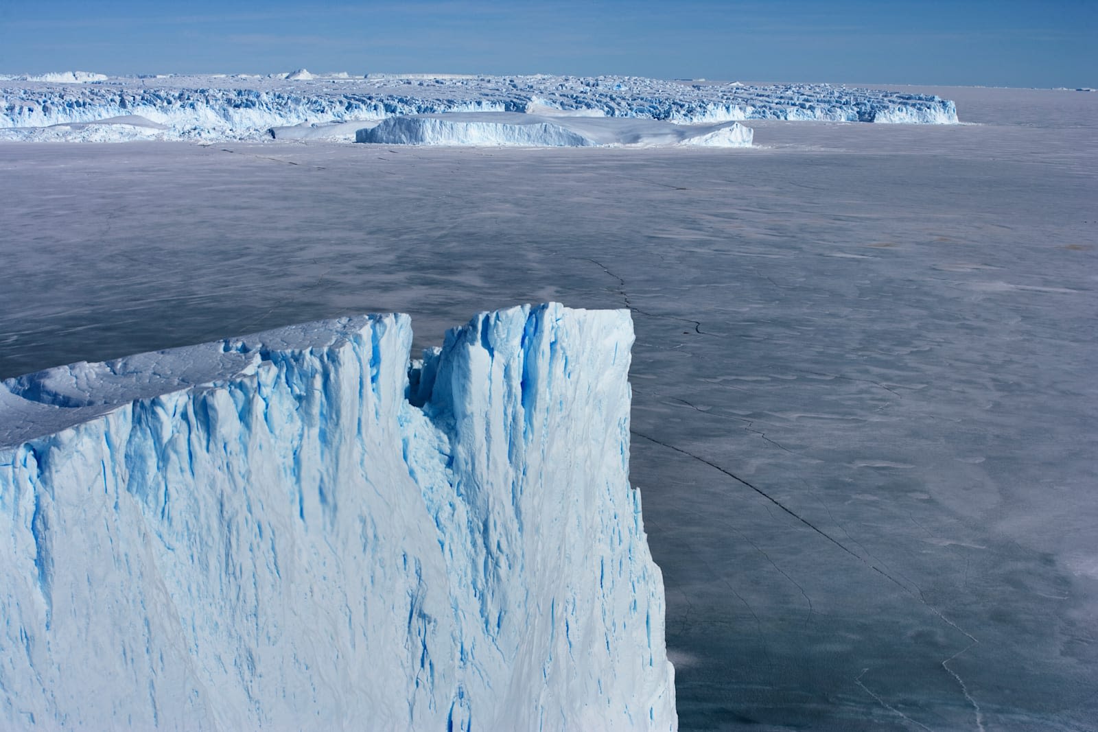 Glaciers in the ocean