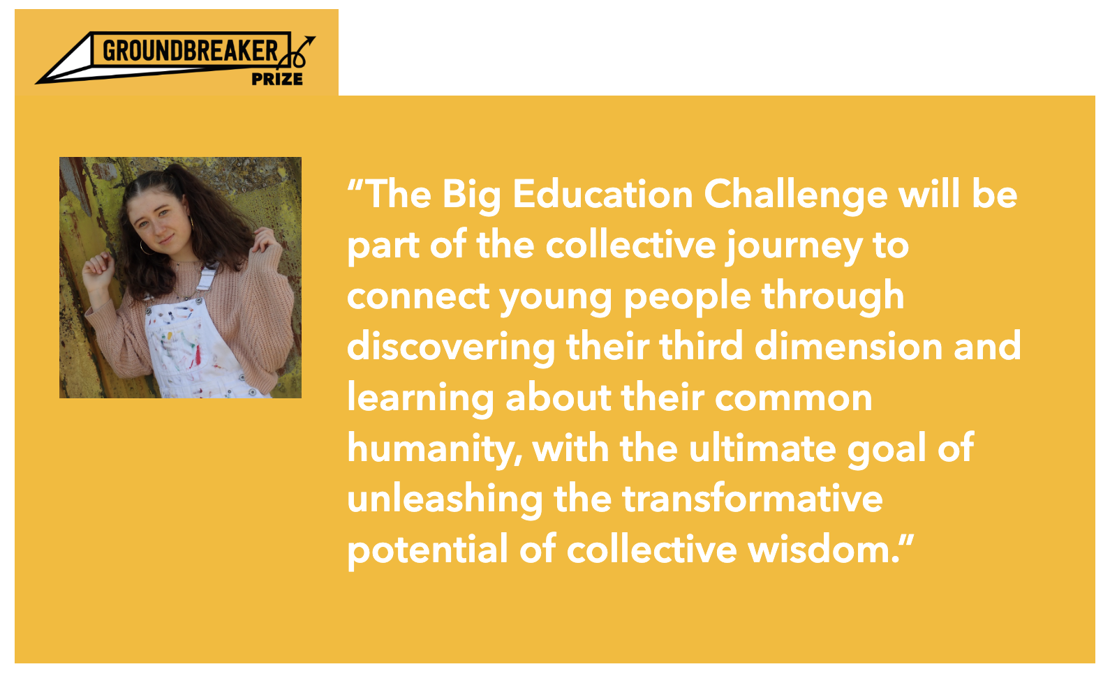 Big Change, Big Education Challenge Finalist Gracie Chick