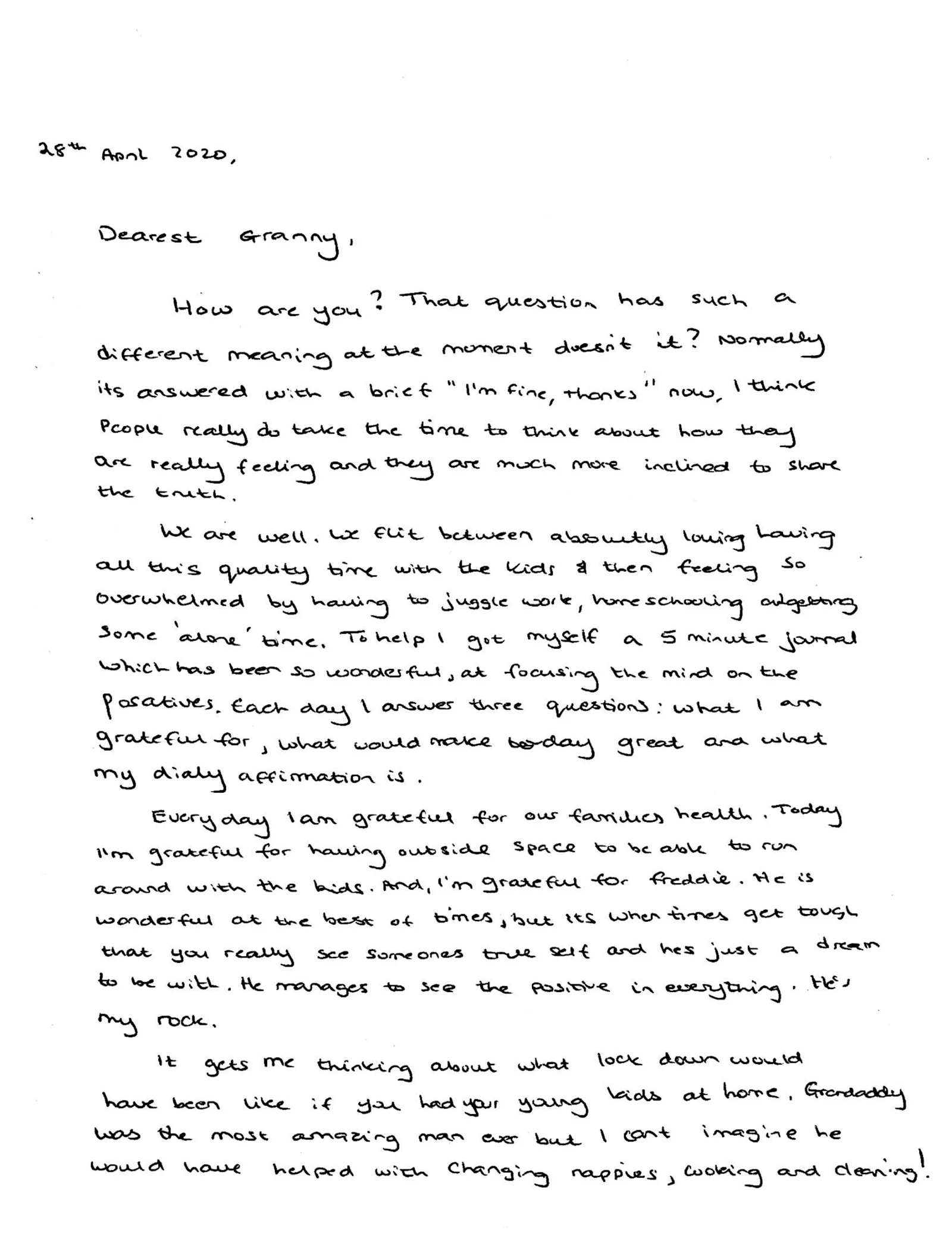 Holly Branson's written letter to Eve Branson