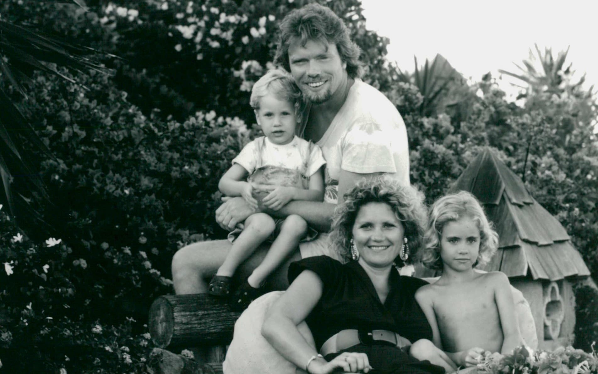 Richard Branson with Joan, Holly and Sam