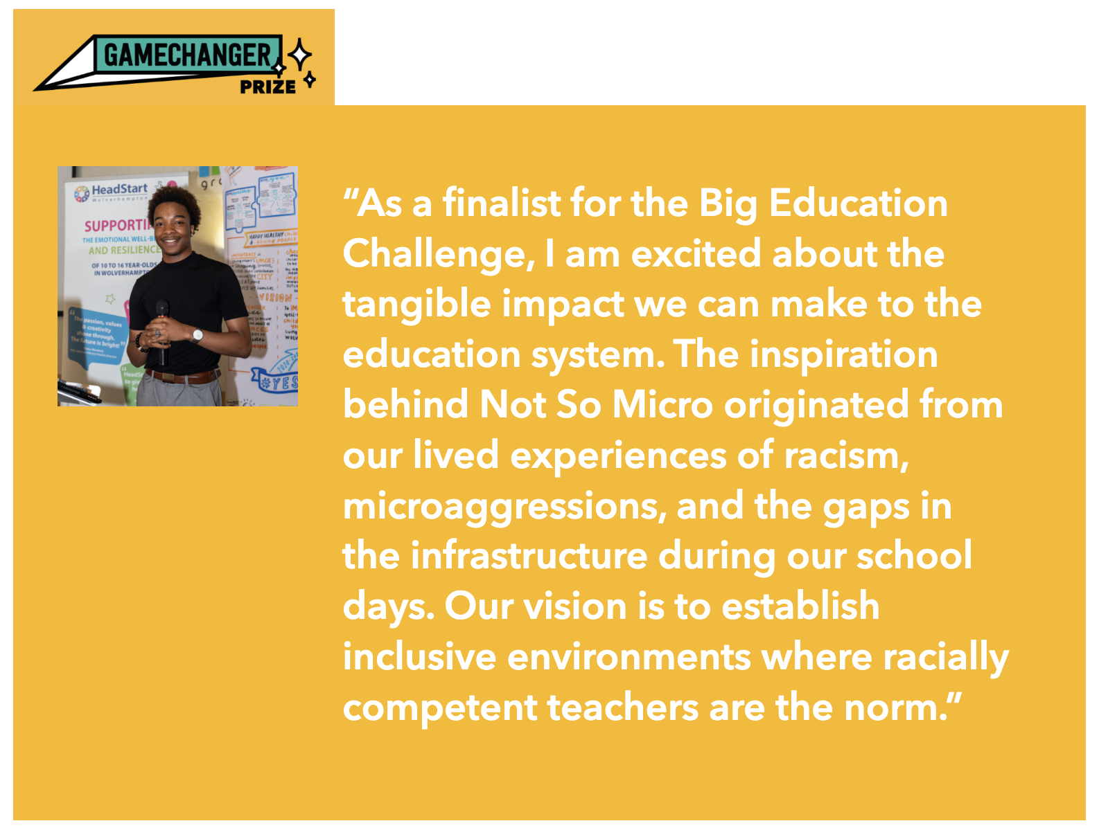 Big Change, Big Education Challenge Finalist Melvin Riley