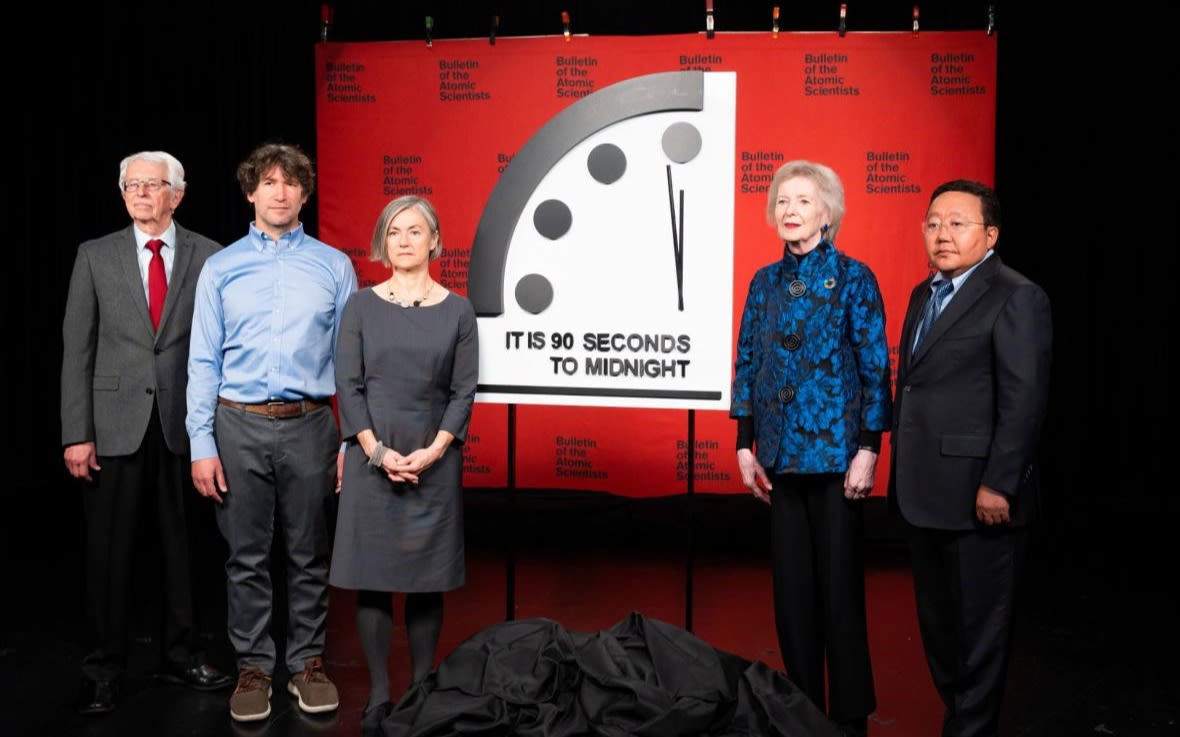 Mary Robinson and Elbegdorj Tsakhia join the Bulletin of the Atomic Scientists for the 2023 Doomsday Clock announcement.