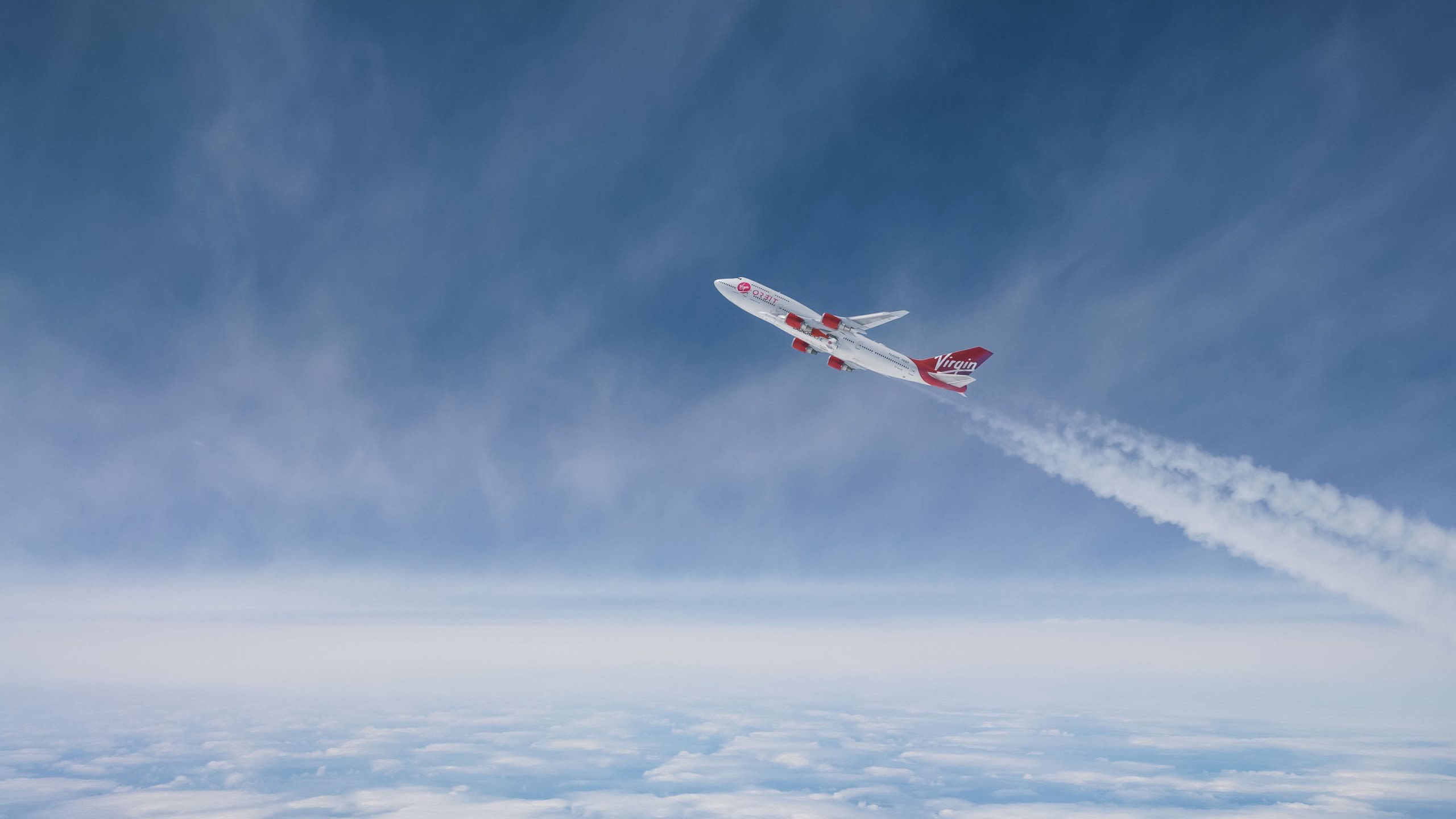 Virgin Orbit's Cosmic Girl in flight