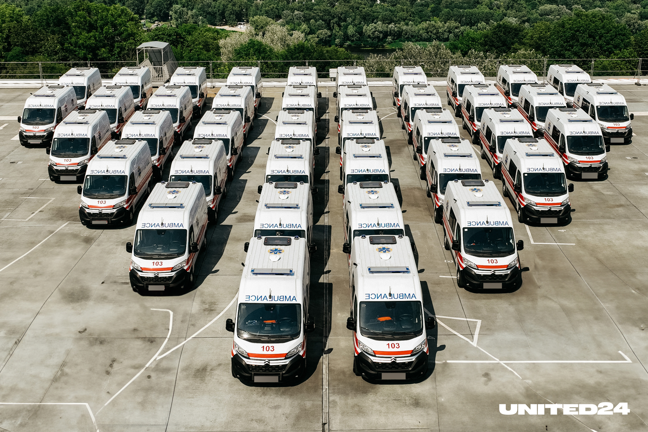 205 ambulances have been purchased with funds raised via UNITED24