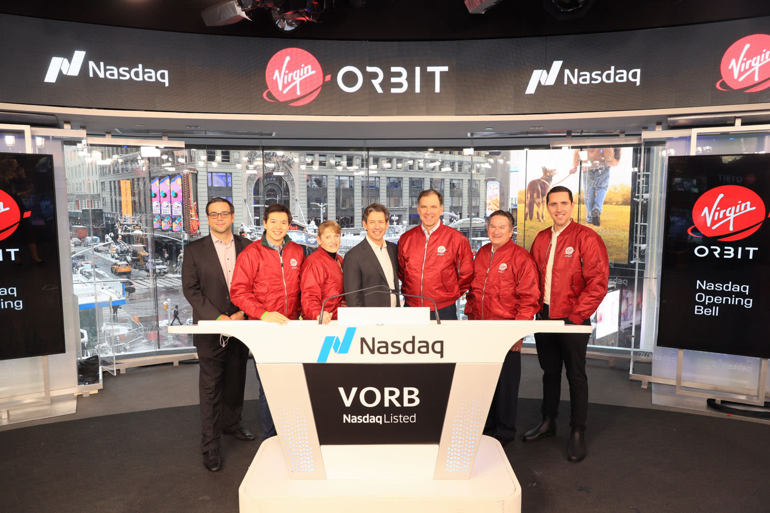 Virgin Orbit team at Nasdaq