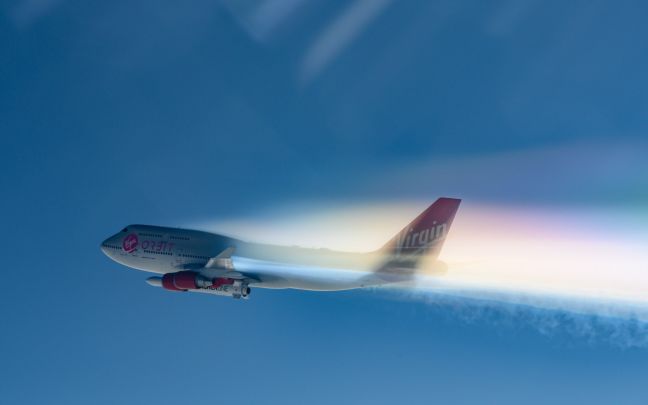 Virgin Orbit's Cosmic Girl soars through the sky in the Above The Clouds mission