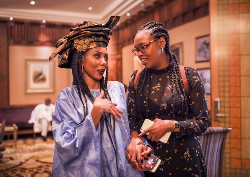 Photo credit: Louis Leeson. Jaha at the 2019 Africa for Girls Summit, Dakar.