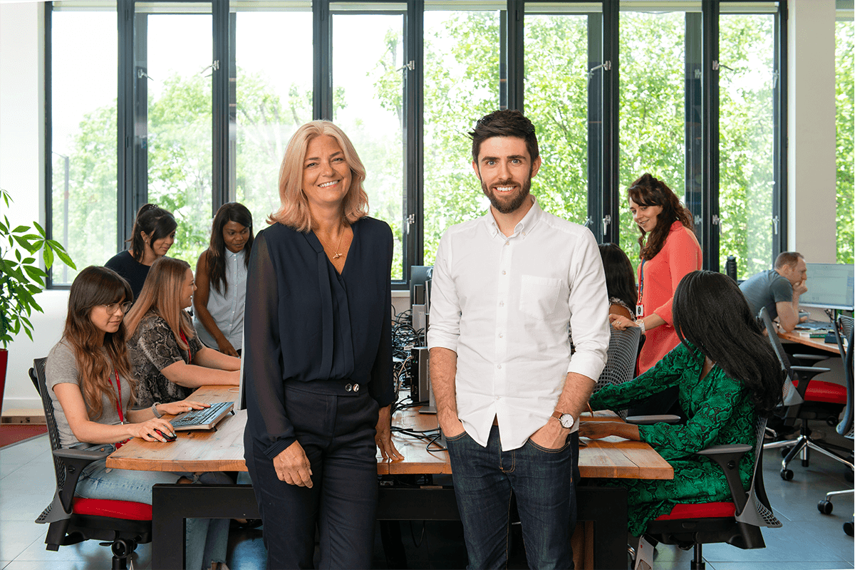 Chair of Virgin StartUp, Linda Grant with the Managing Director, Andy Fishburn