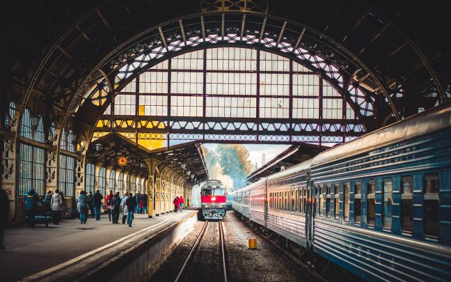 An image of a train station