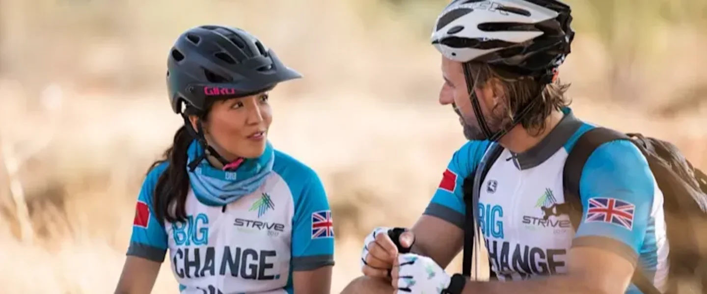 Susie Ma on the Strive challenge, talking to another participant