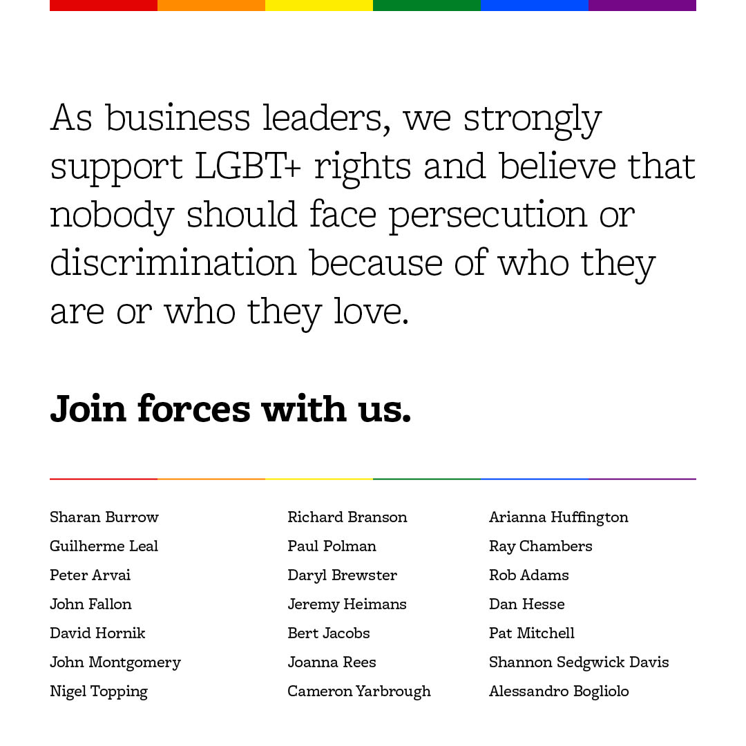 Statement to support LGBT+ rights