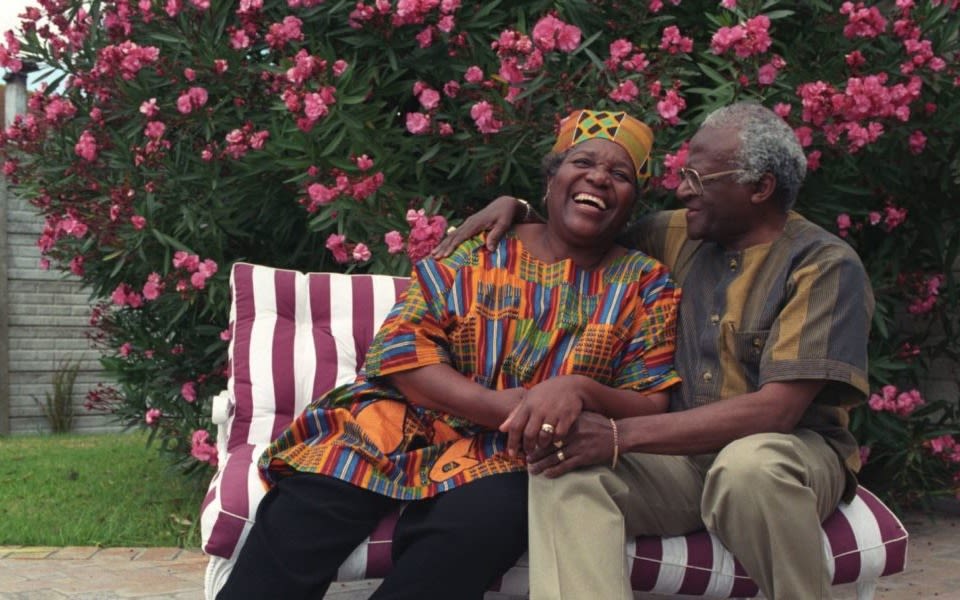 Arch Bishop Tutu with his wife Leah 