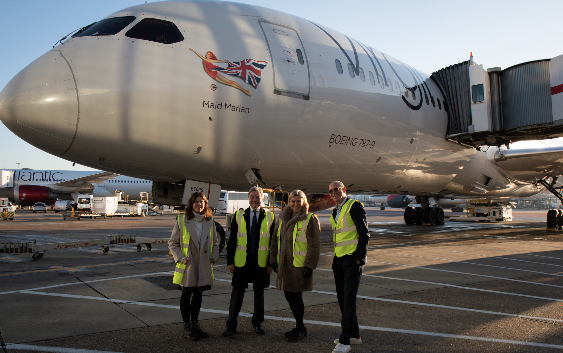Shai Weiss (CEO of Virgin Atlantic), Baroness Vere, Sir Michael Arthur (Vice President, Boeing) and Rachael Everard (Head of Sustainability, Rolls Royce)