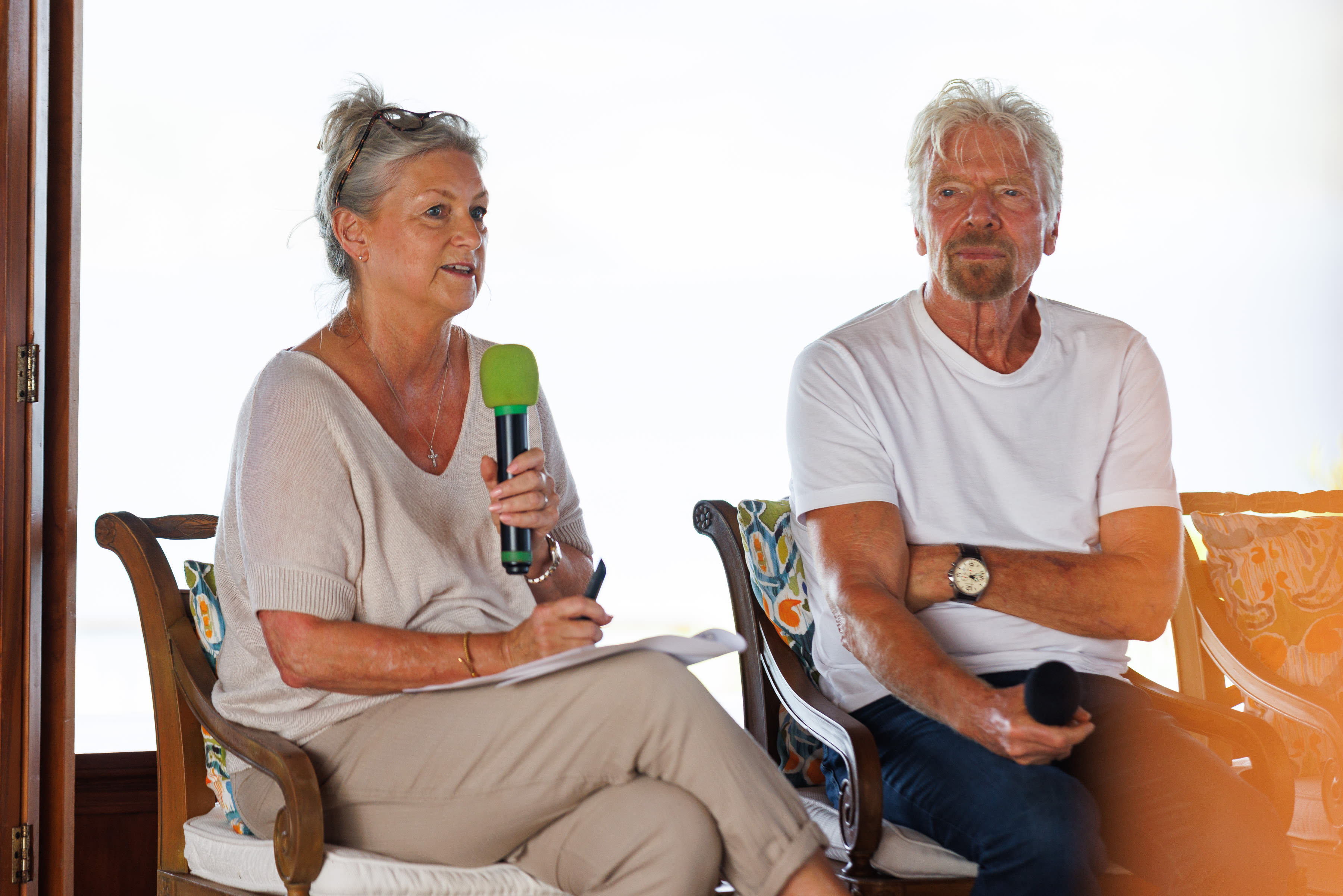 Richard Branson and Kate Griggs