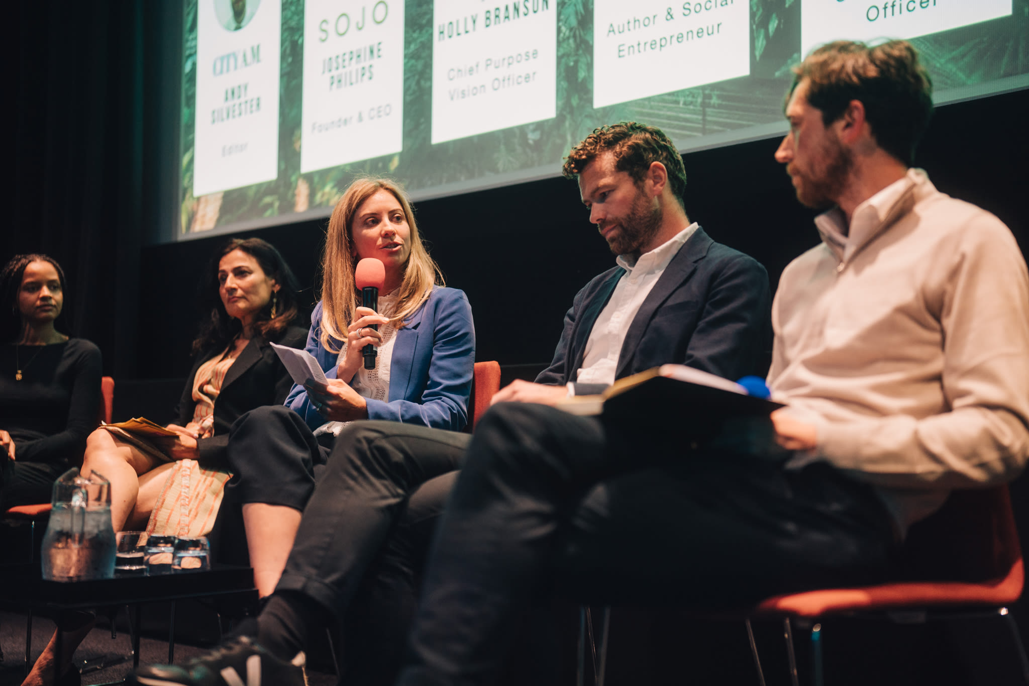 Holly Branson speaking at the Better Business Act Day panel event in 2024