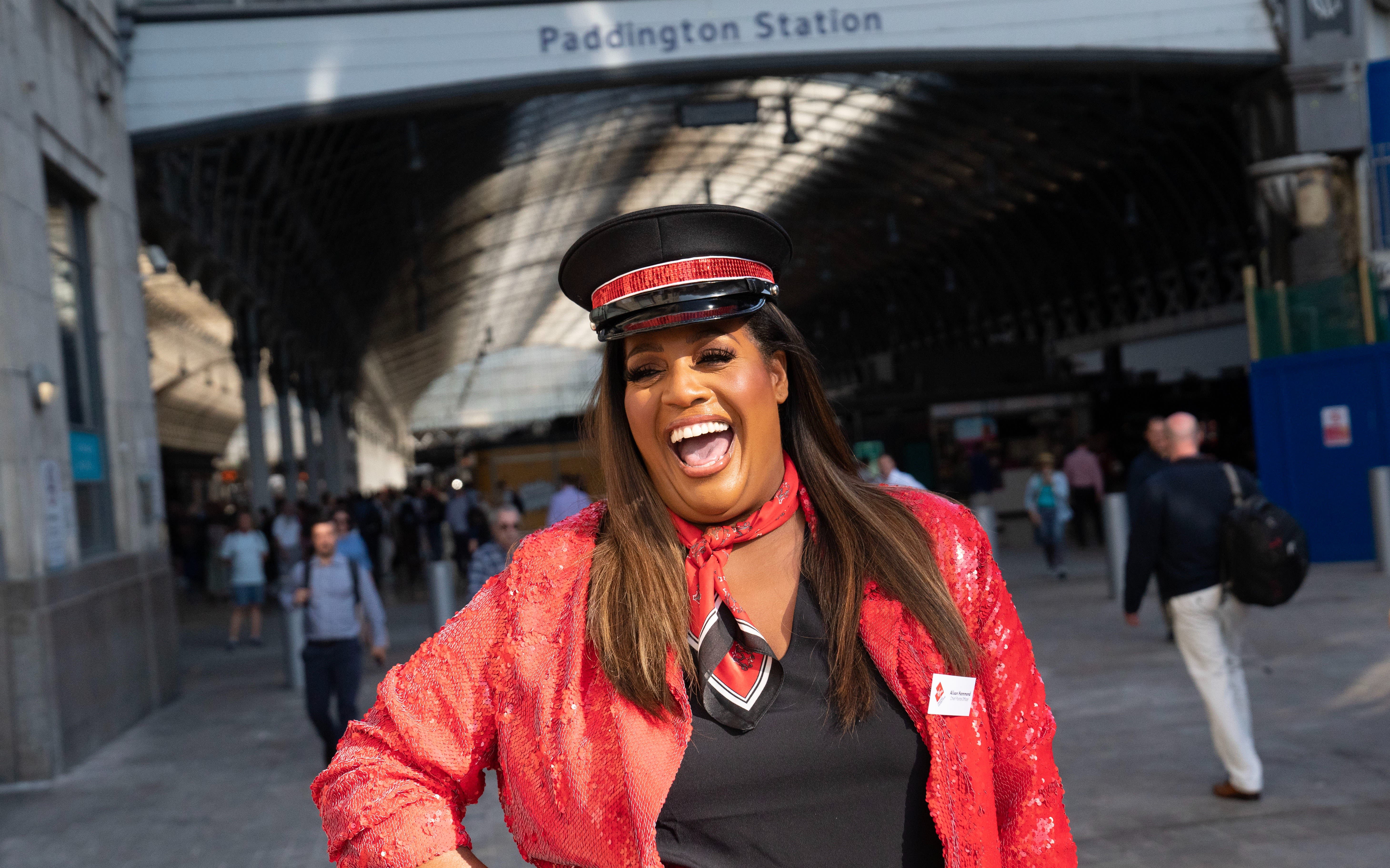 Image of Alison Hammond outside Paddington Station