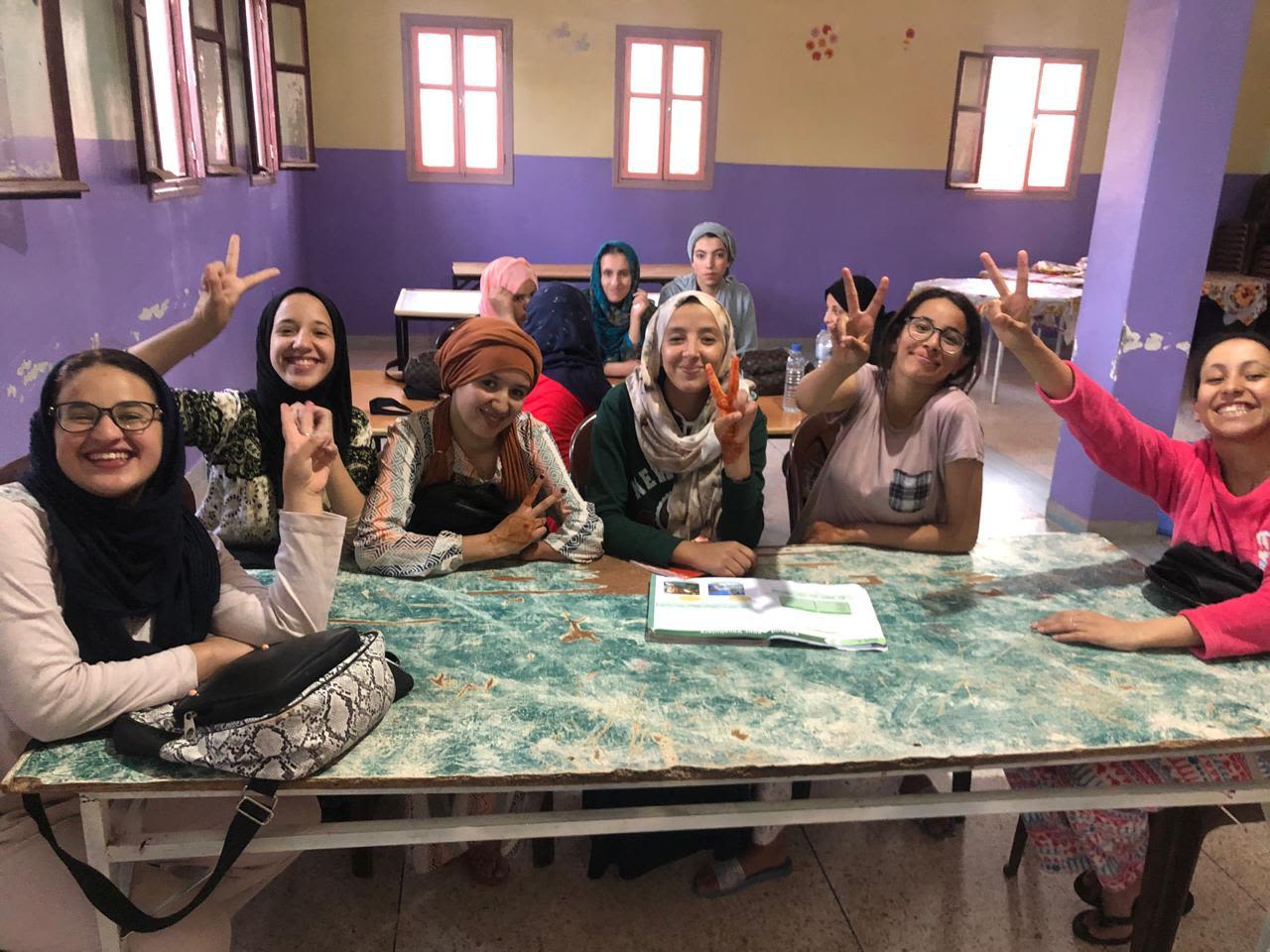 Students at a school in Asni supported by the Eve Branson Foundation