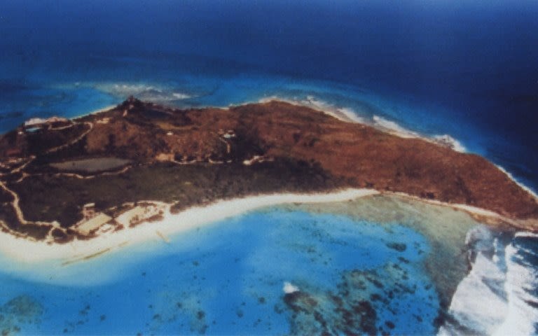 An aerial view of Necker Island 