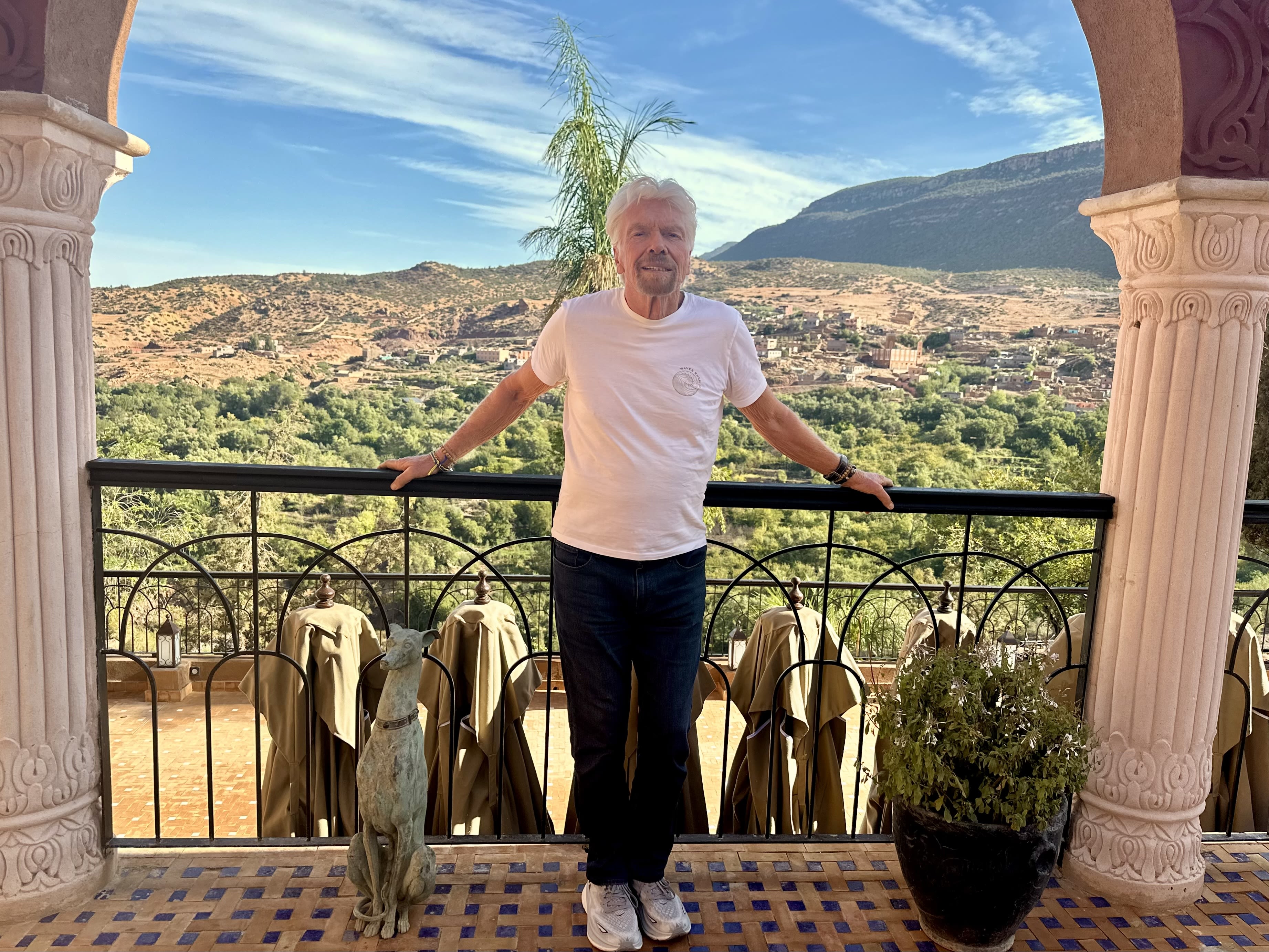 Richard Branson at Kasbah Tamadot reopening