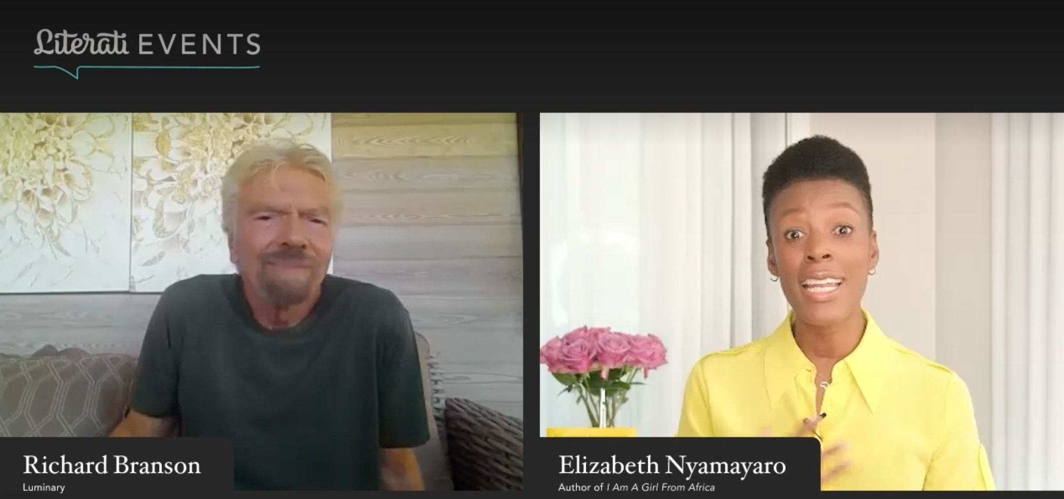 Richard Branson's Literati interview with Elizabth Nyamayaro