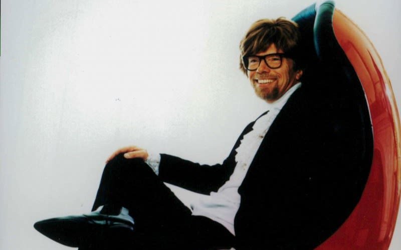 Richard Branson dressed as the comic spy Austin Powers