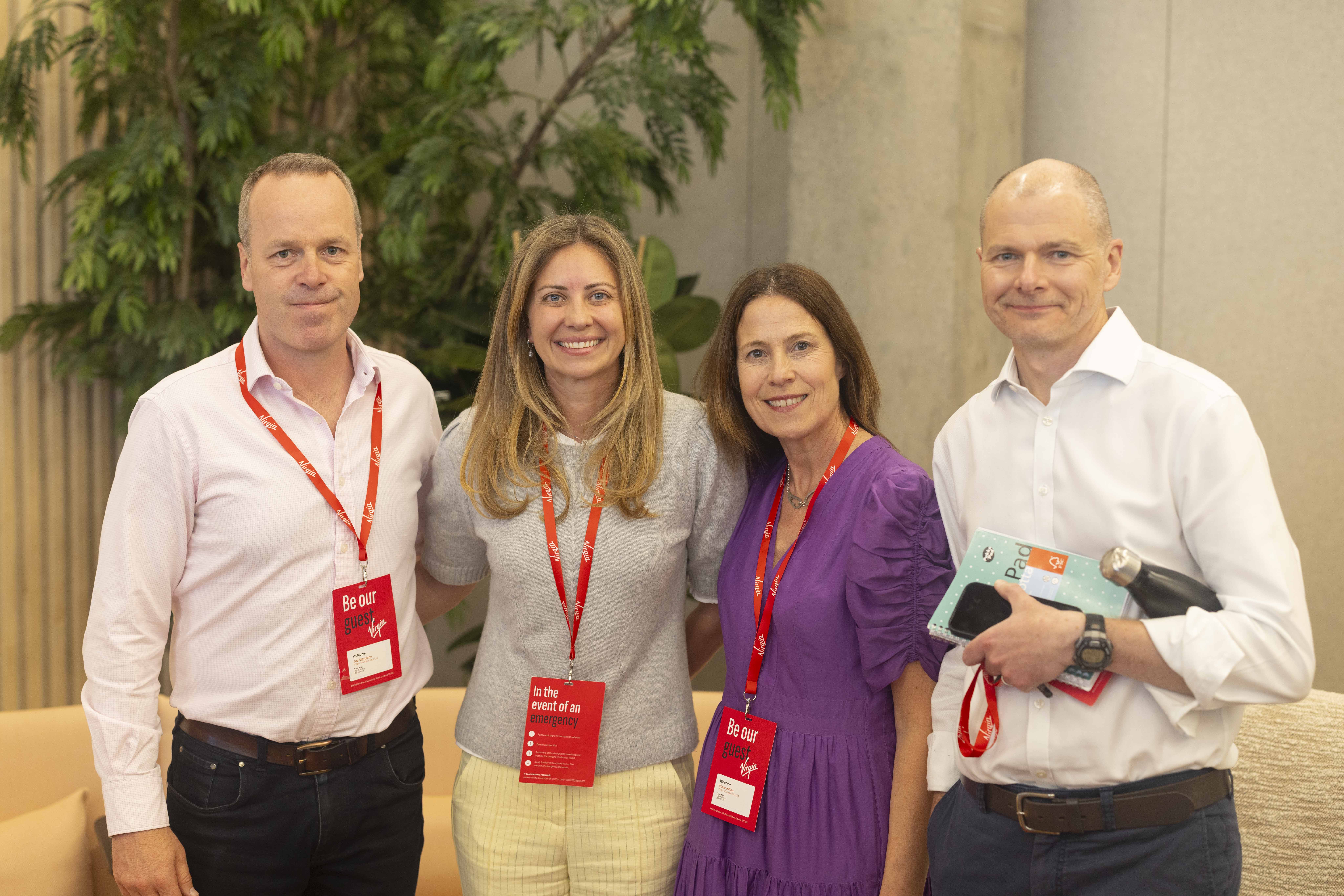 Holly Branson with Virgin colleagues 