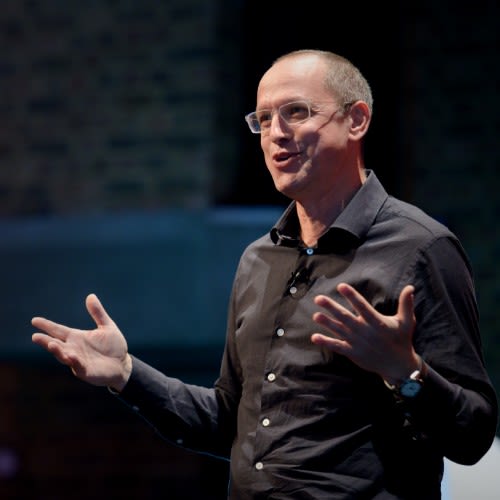 Virgin Atlantic CEO Shai Weiss speaking at an event