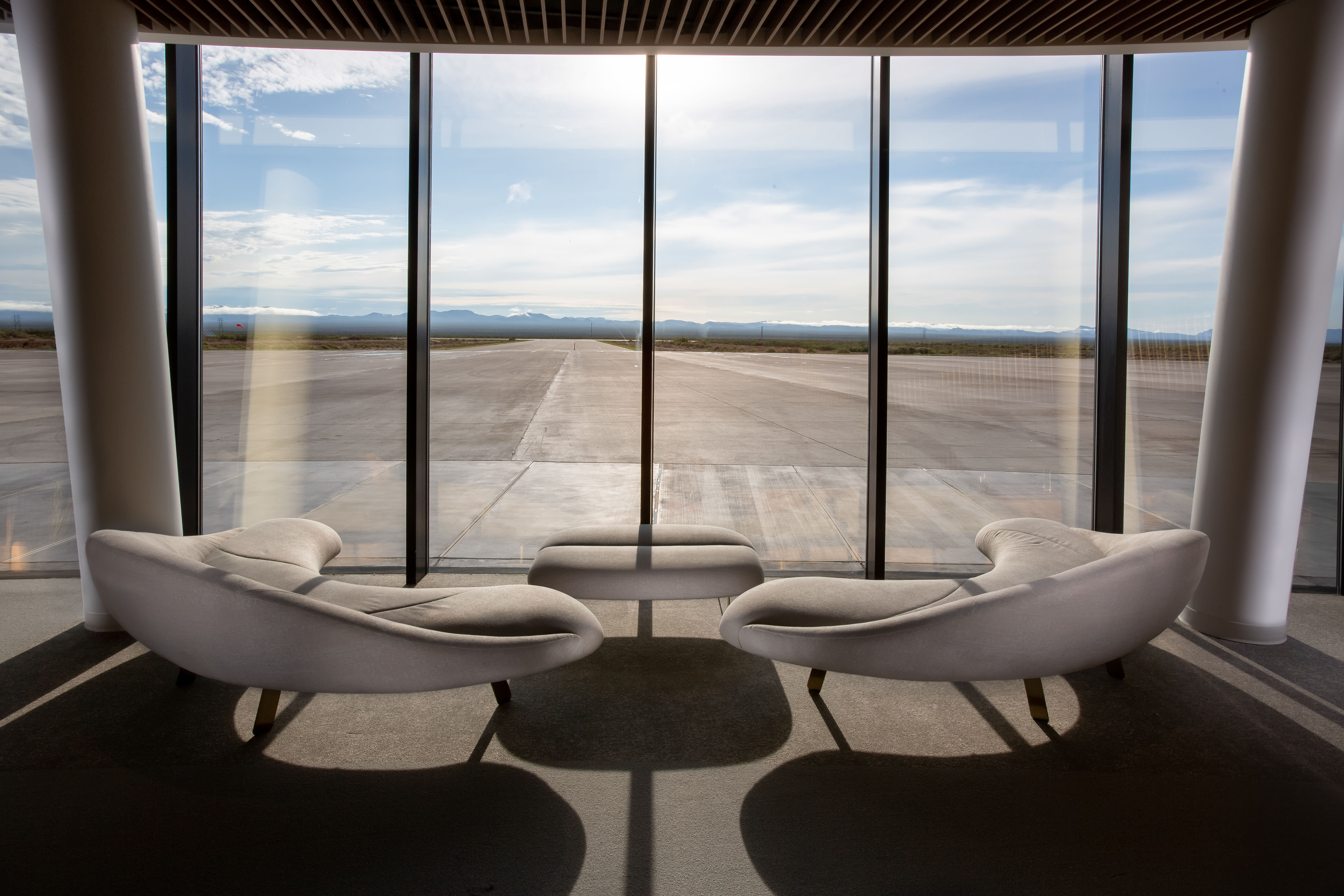 A view out of the window from Virgin Galactic's spaceport
