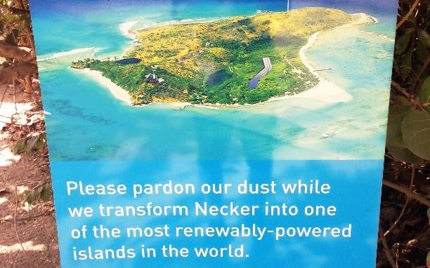 Sign on Necker Island