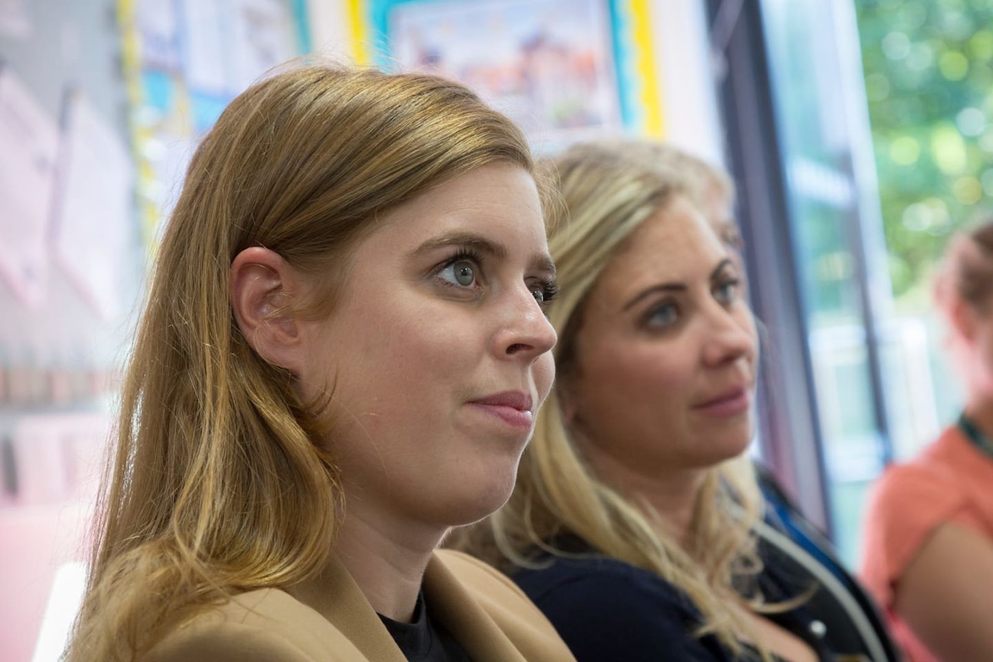 Holly Branson and Princess Beatrice sat together