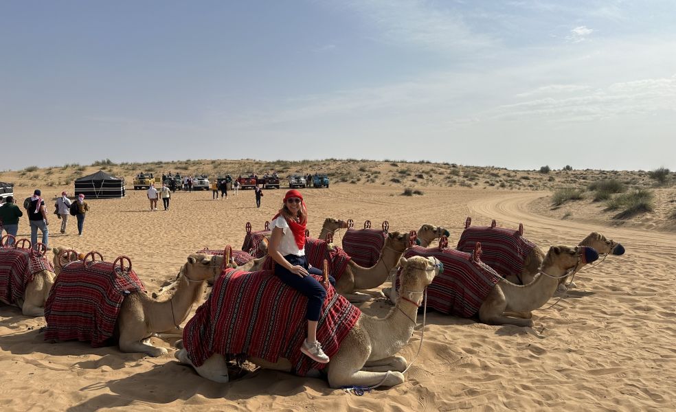 Holly Branson and Virgin Mobile UAE team in the Desert