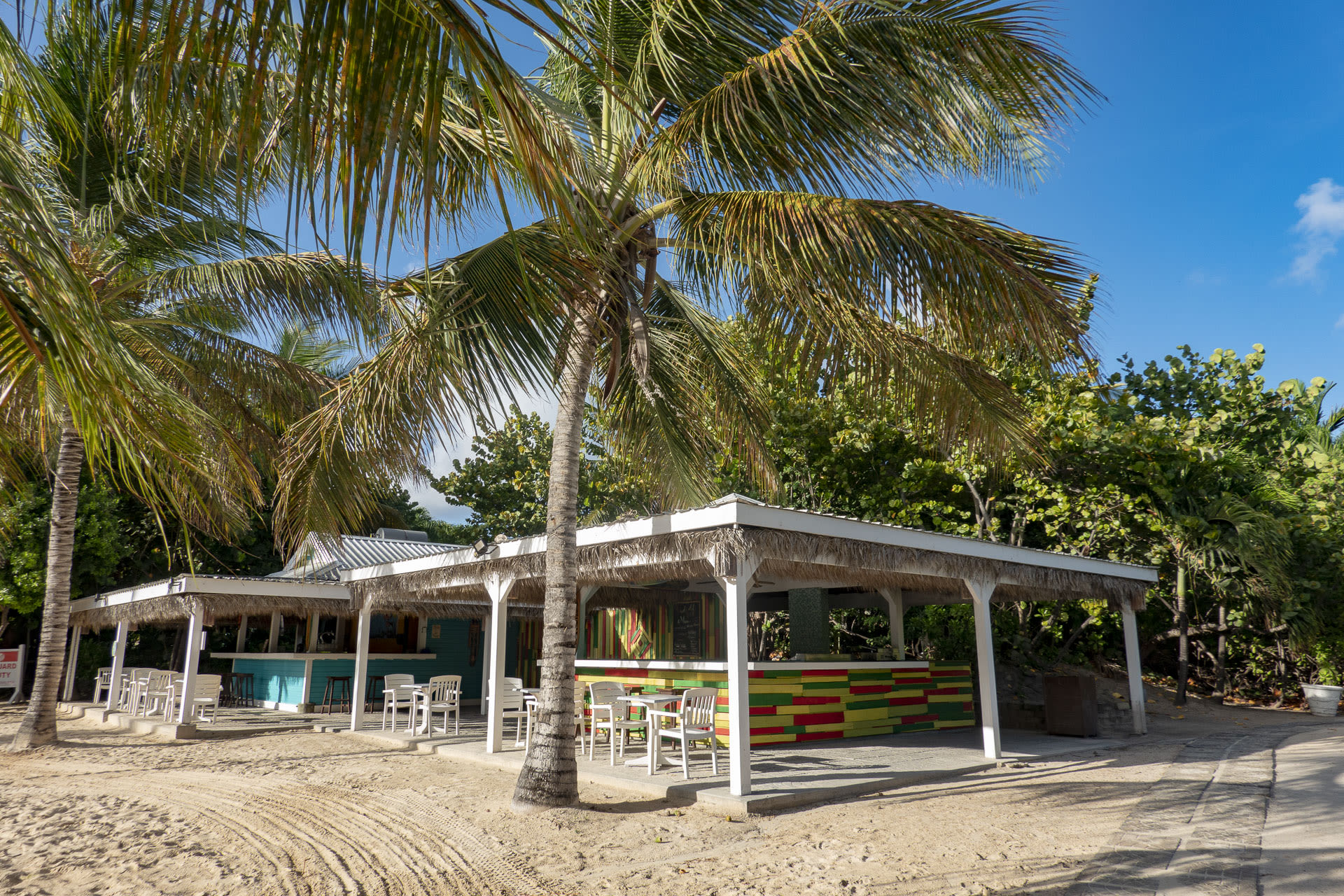 A beach bar in Antigua
