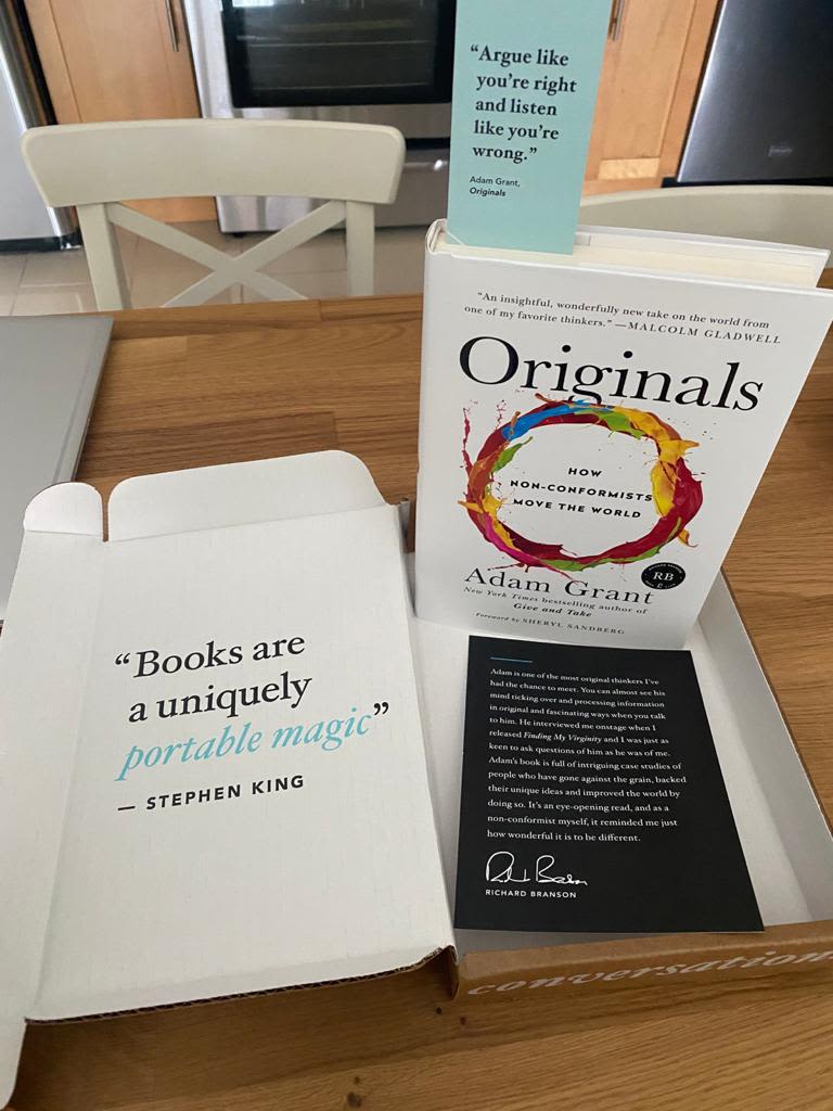 Richard Branson's Literati book club choice - Originals by Adam Grant