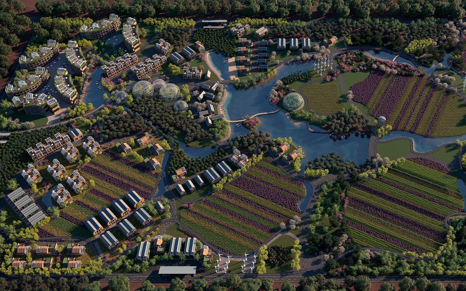 Bird's eye view of ReGen Villages