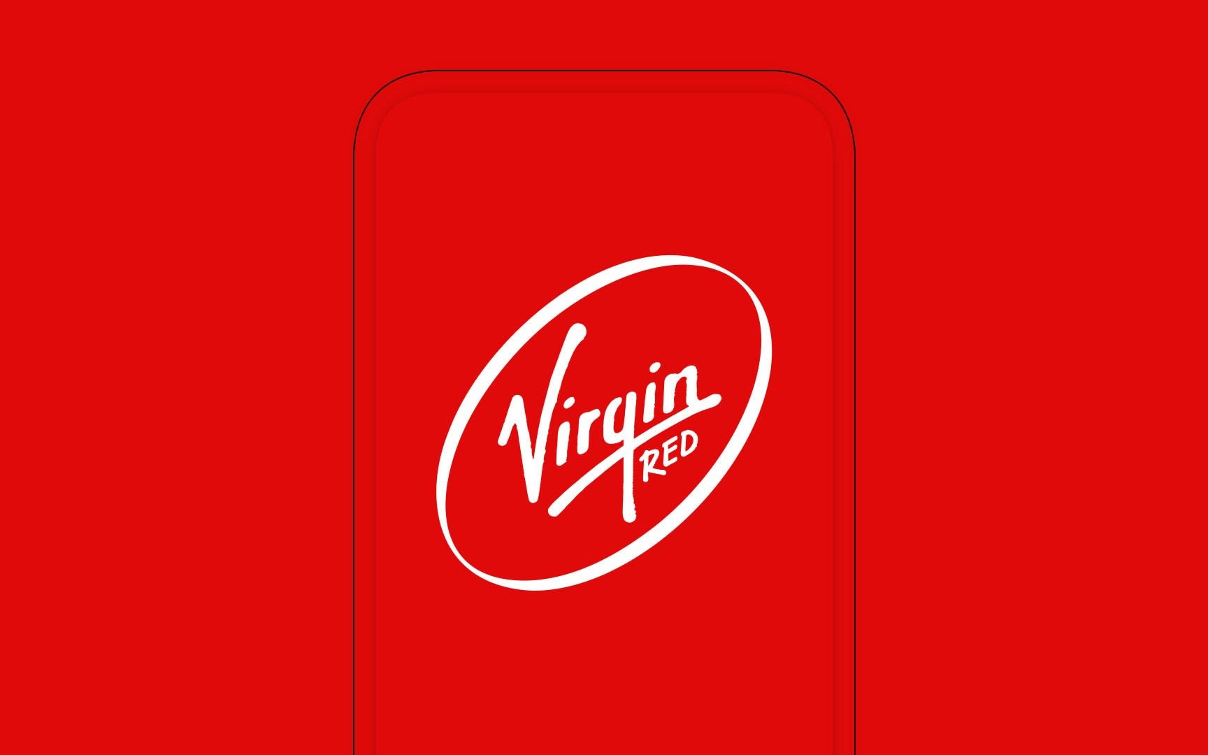 Image of Virgin Red app on a phone screen.