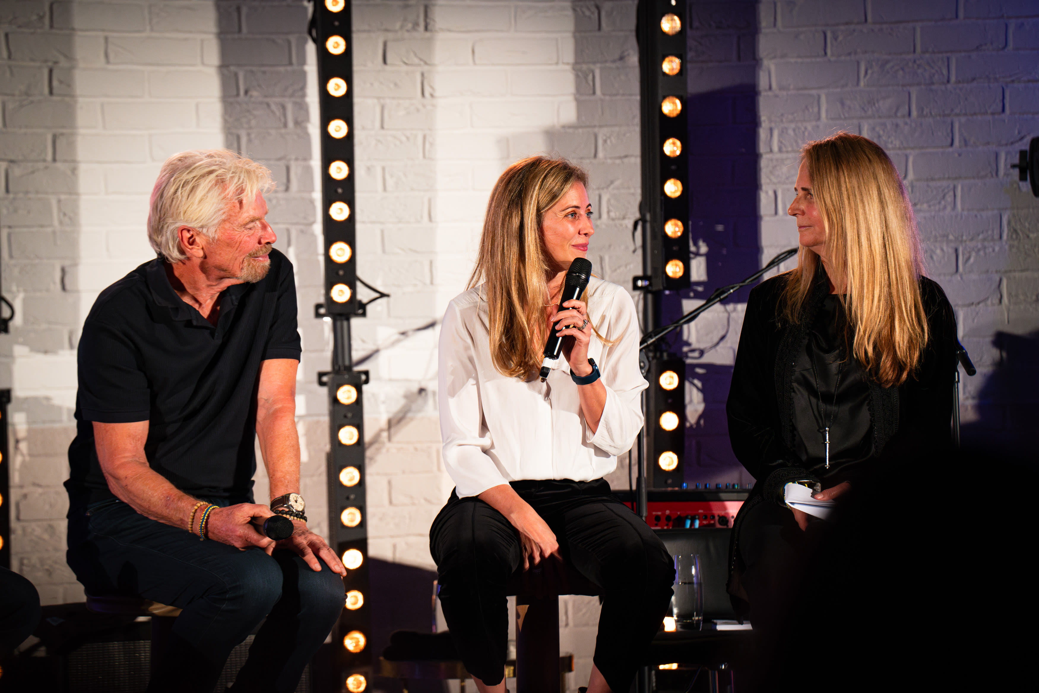 Richard Branson and Holly Bransonat the Virgin Unite 20 years event