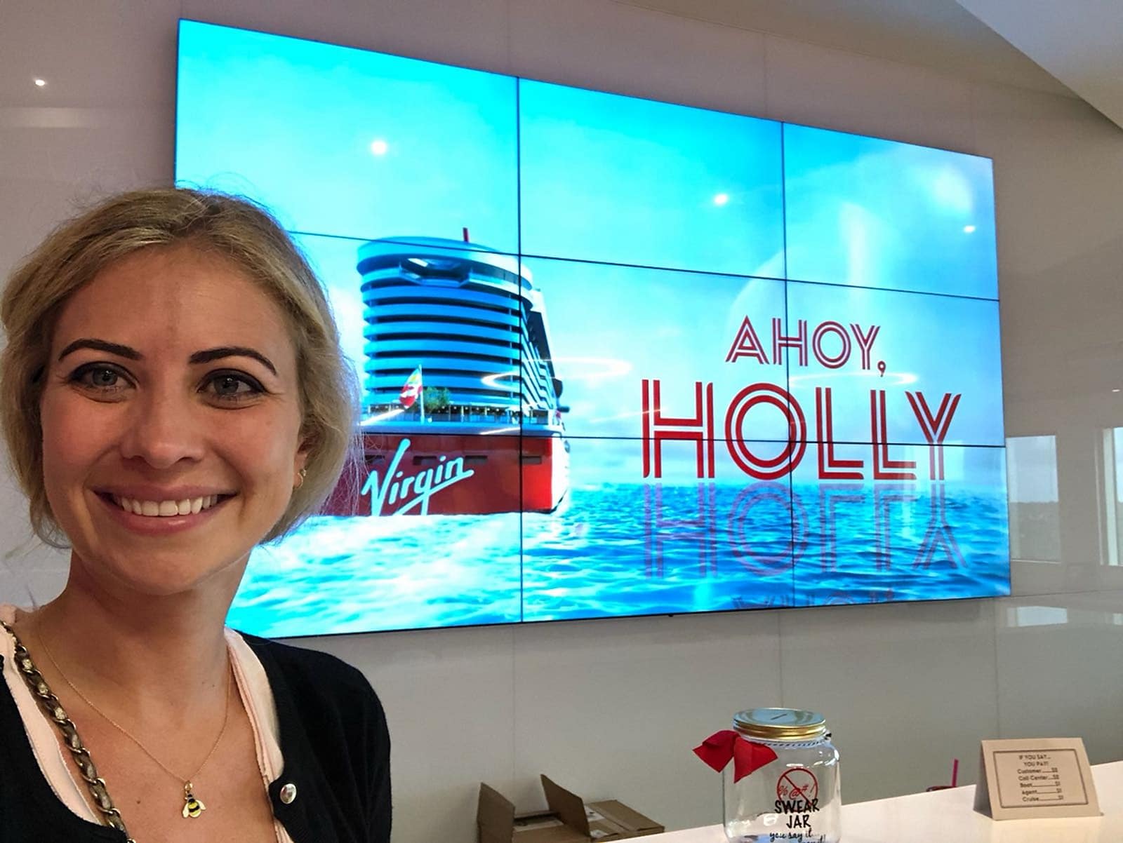 Holly Branson at Virgin Voyages office in Miami