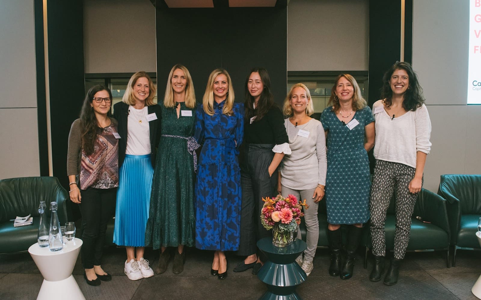 Holly Branson standing with female entrepreneurs