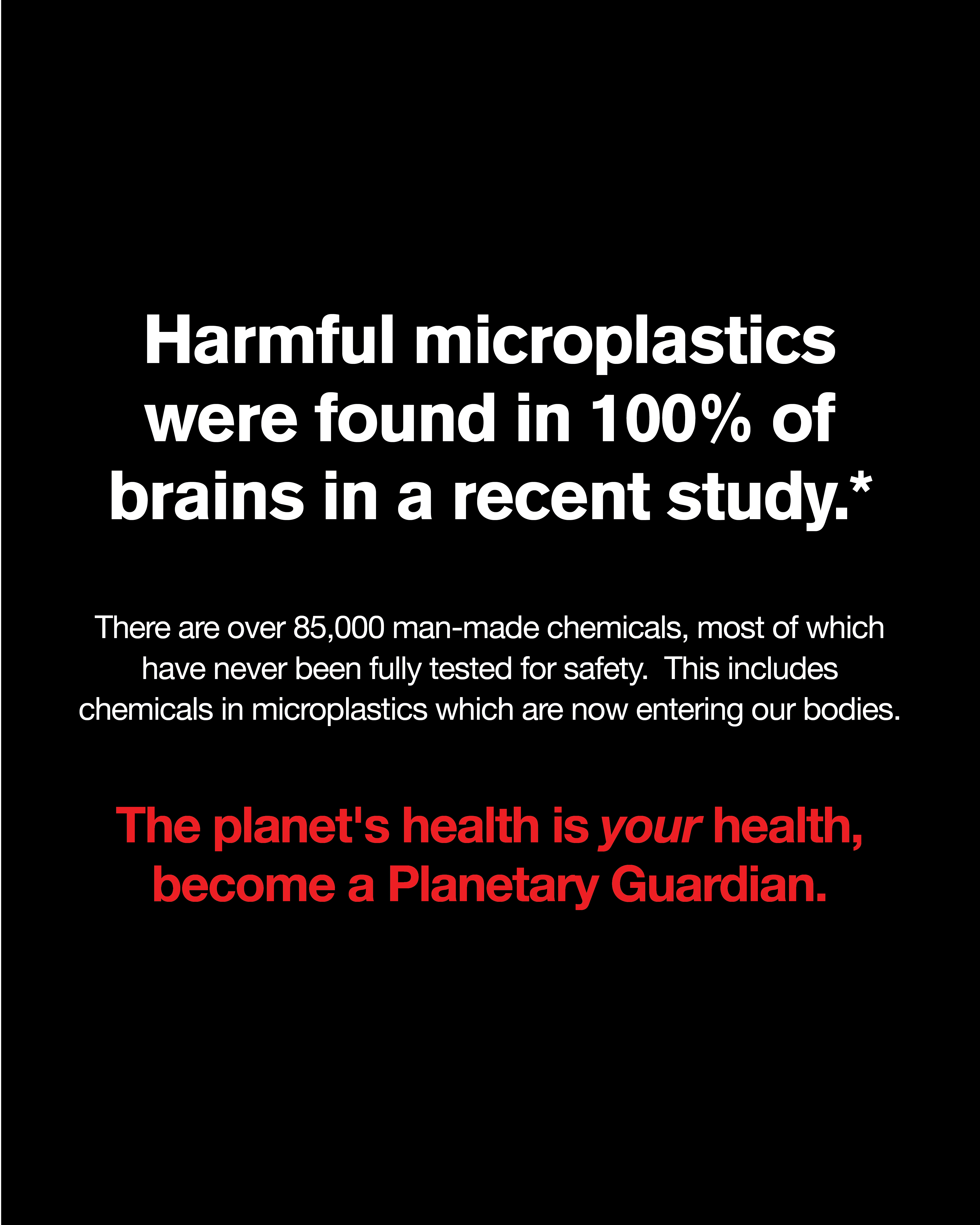 Planetary Guardians microplastics poster