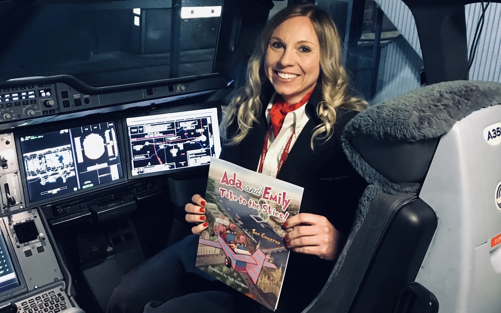 Zoe Cameron with her children's book