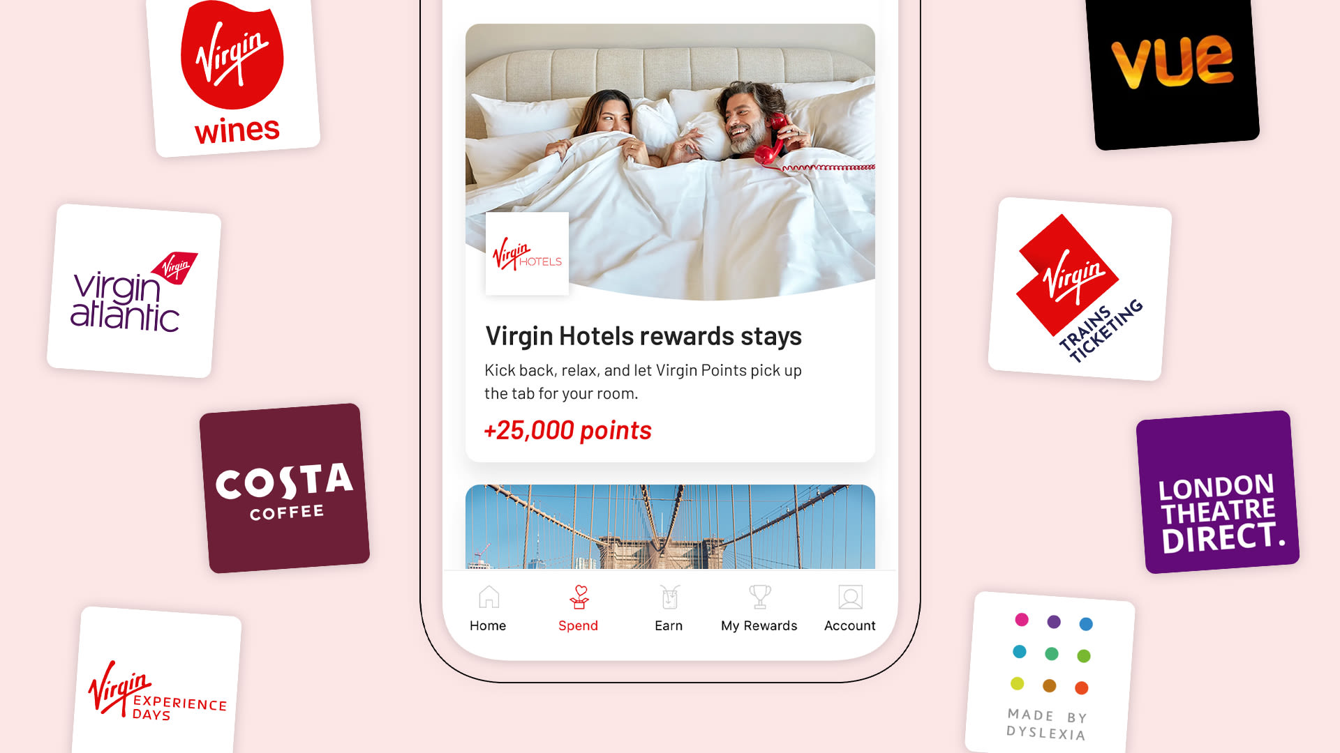 Image of Virgin Red app and spend partners.