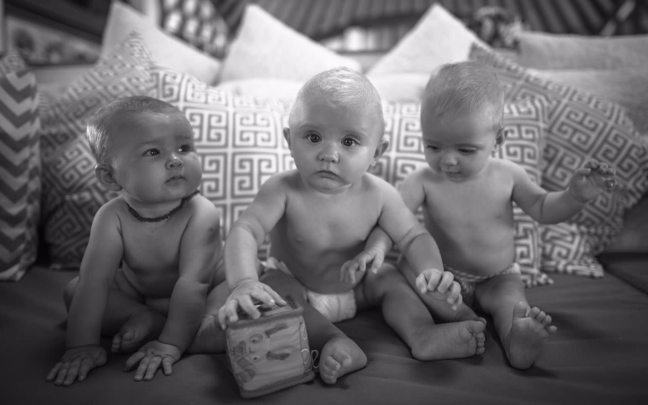 Three grandchildren as babies