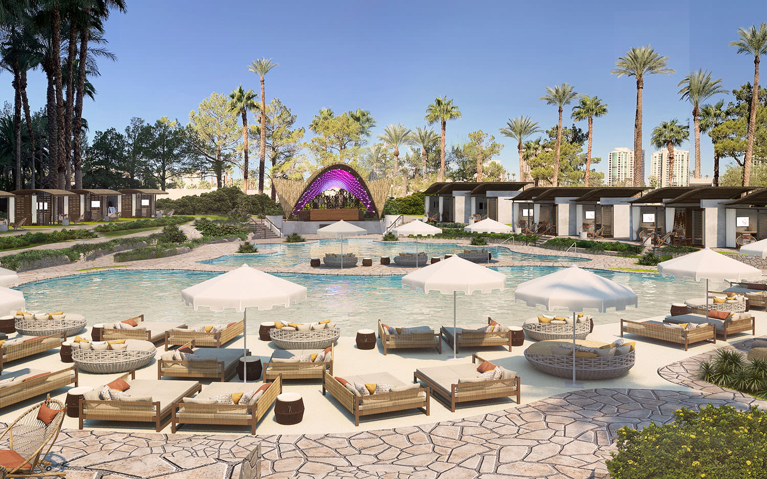 Virgin Hotels Las Vegas pool complex