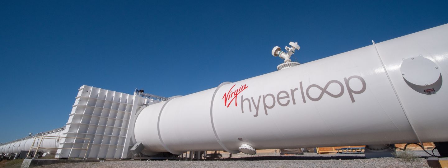 Virgin Hyperloop One DevLoop tube in Las Vegas