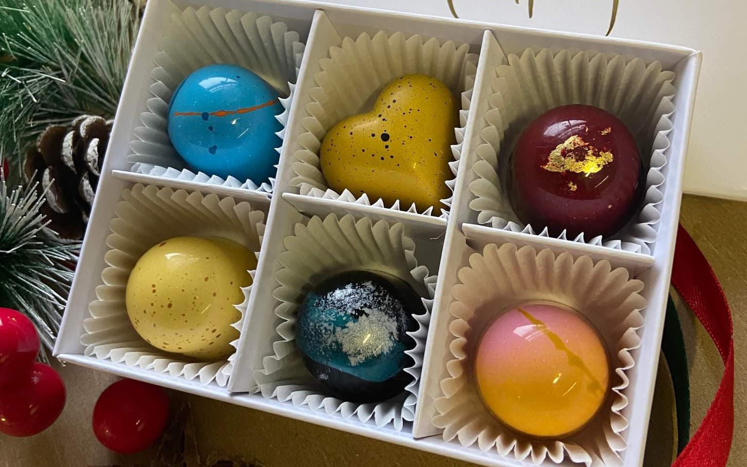 Hand painted chocolates from Temperly