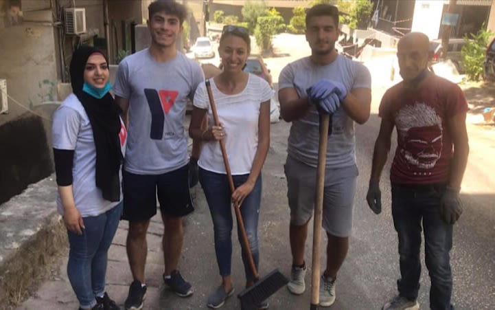 Virgin Radio Lebanon team helping clear streets following the Beirut explosion