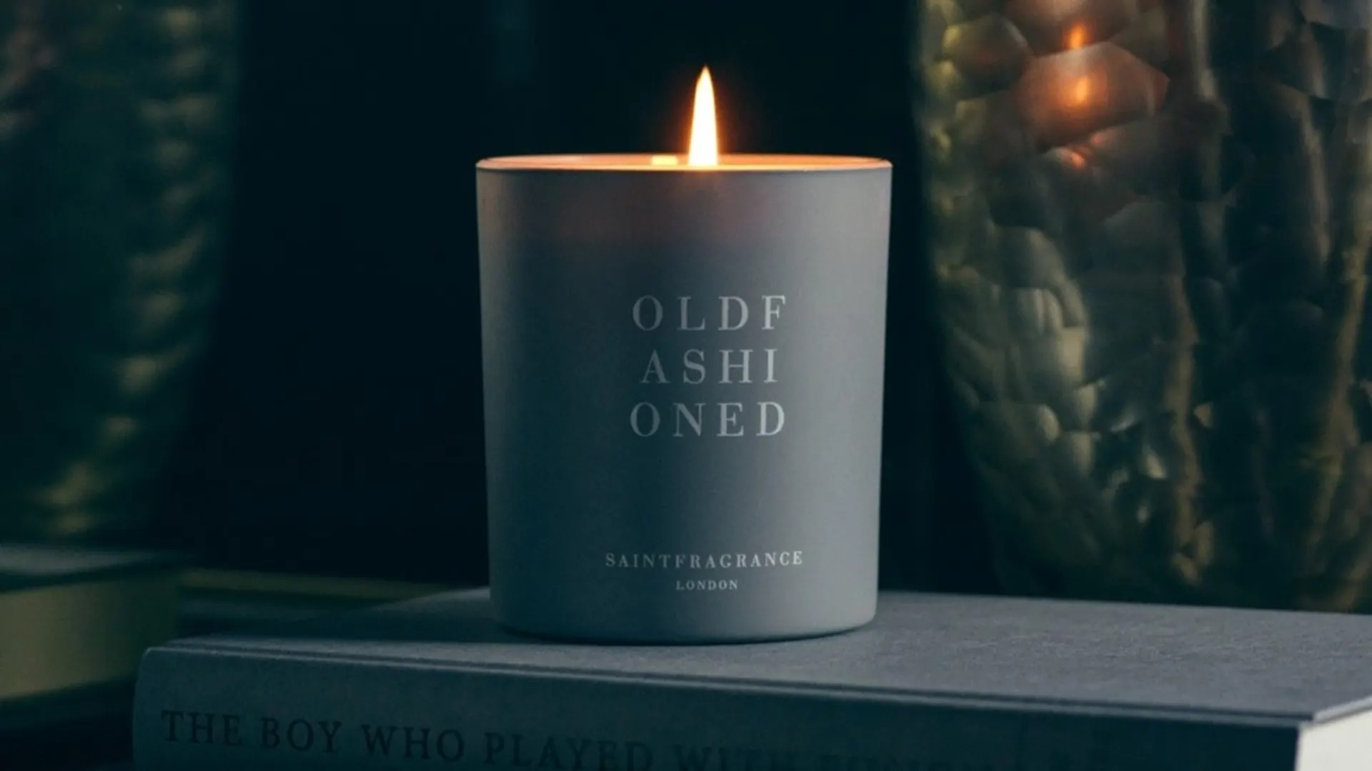 A Saint Fragrance Old Fashioned scented candle