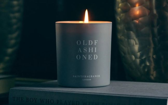 A Saint Fragrance Old Fashioned scented candle
