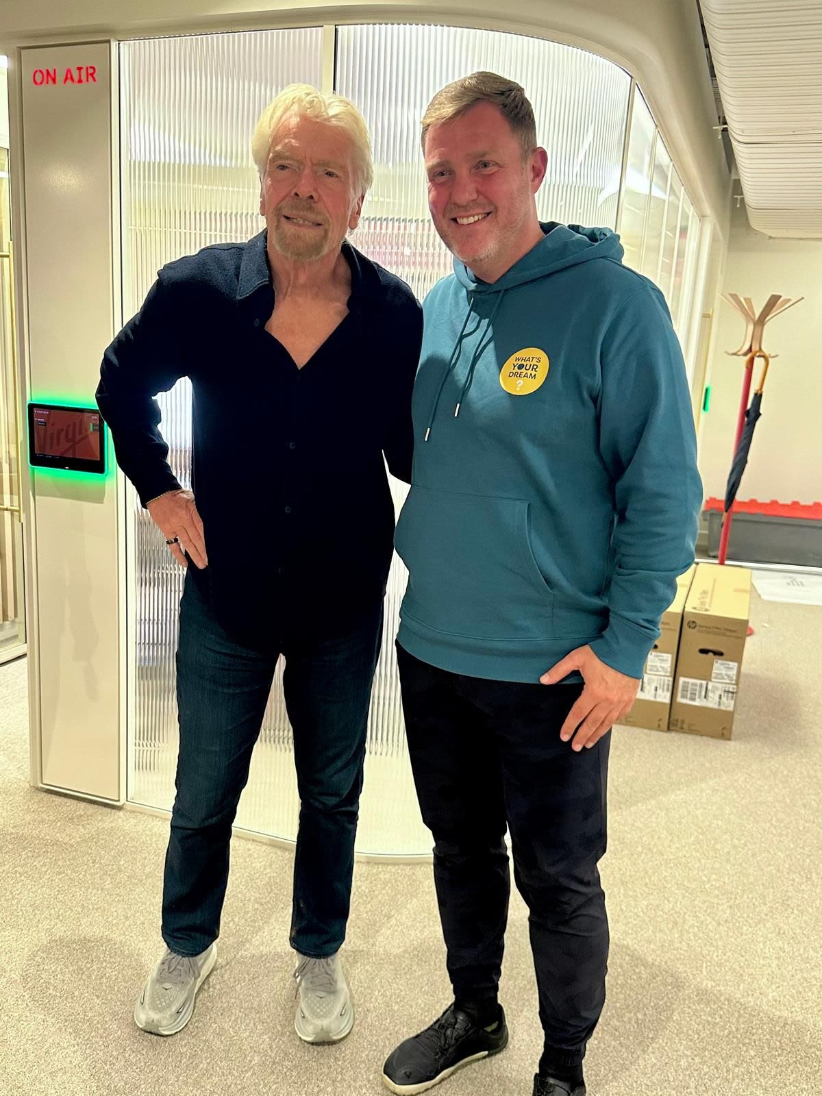 Richard Branson and Simon Squibb