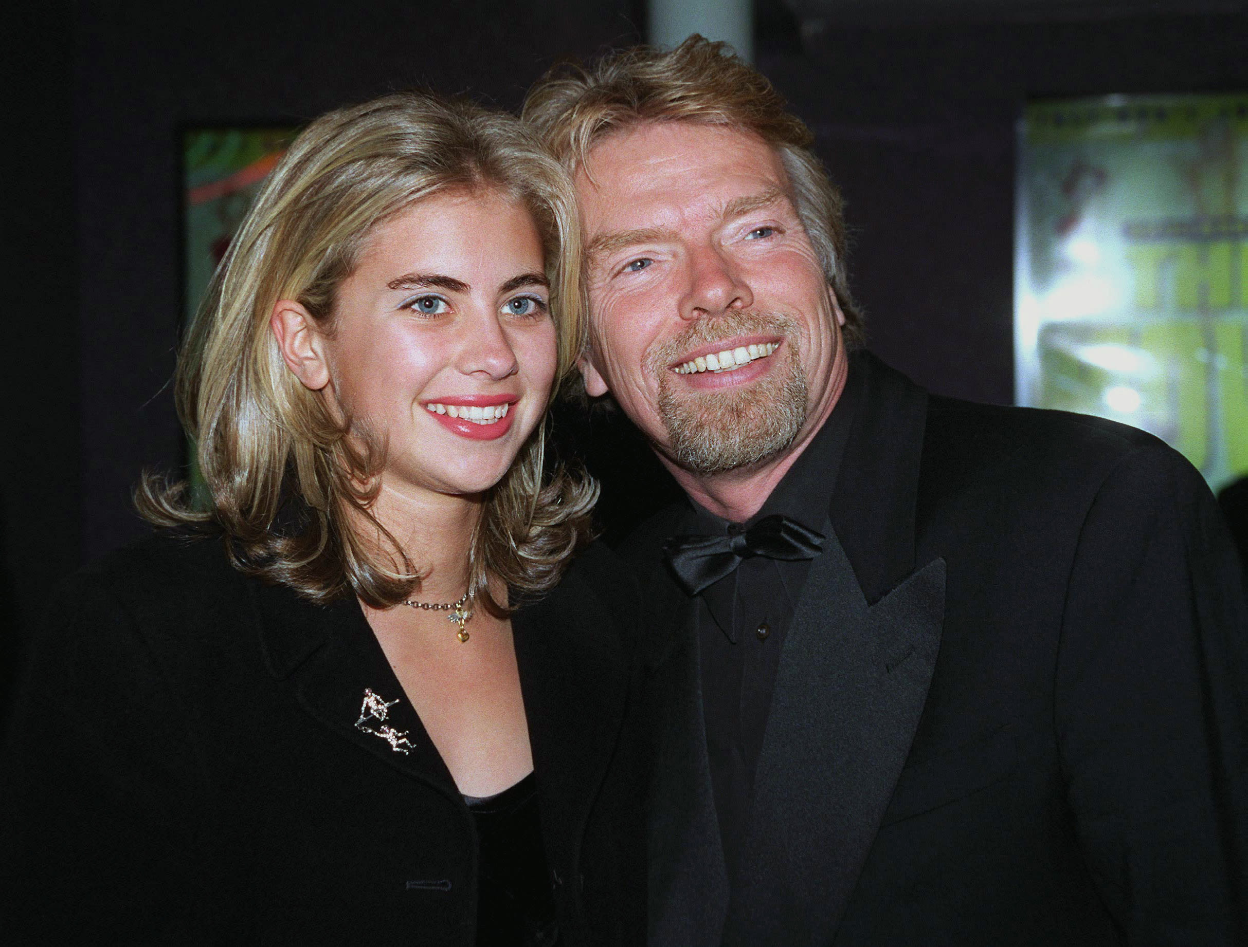 Holly Branson as a teenager with Richard Branson
